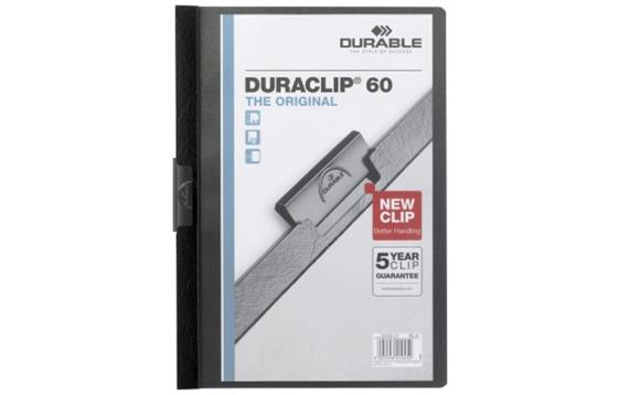 881200 Durable 2209-01 Klemmappe DURACLIP A4 60 ark A4 sort 